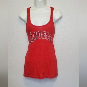 💚5/$25 Los Angeles Baseball MLB Angels Racerback Gauze Tank Top Medium